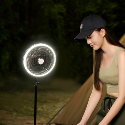 Επαναφορτιζόμενος ανεμιστήρας Camping Tripod 1000mAh Μπαταρία Ασύρματο τηλεχειριστήριο με φως LED