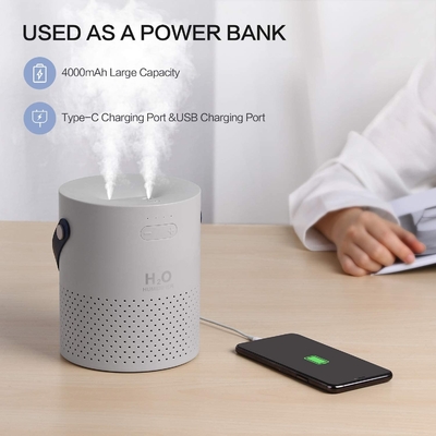4000mAh μίνι USB αέρα μπαταριών υπερηχητικός υγραντής υδρονέφωσης υγραντών 1.1L δροσερός